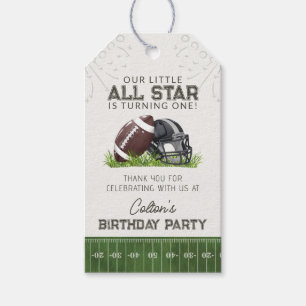 Fotboll Little AllStar Touchdown Födelsedagspresen Presentetikett