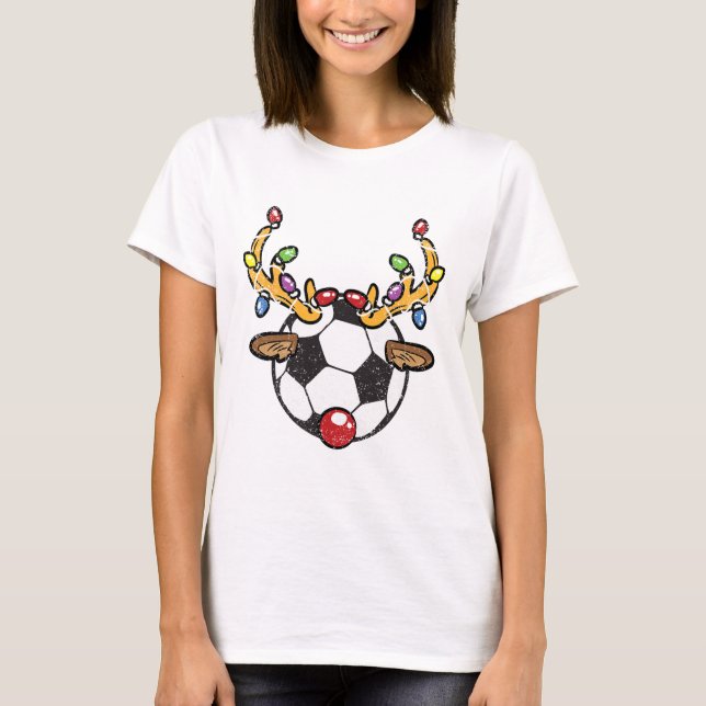 Fotboll Ll Ren Jul Pyjamas X-mas Ljus S T Shirt (Framsida)