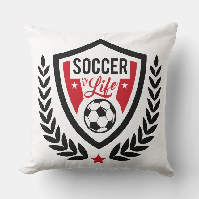 Fotboll Logotyp dekorativ kudde (Framsida)