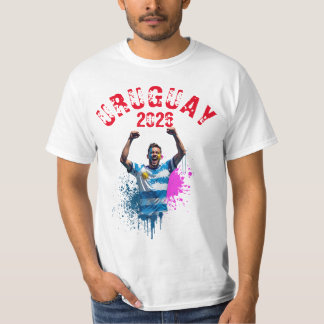 Fotboll Mål Firande Uruguay Flagga 2026 T Shirt