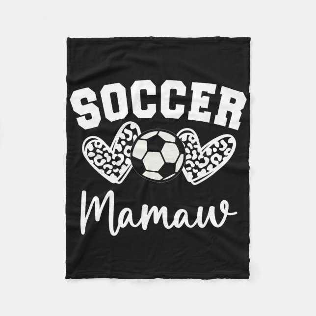 Fotboll Mamaw Matchande Familj Fotboll  Fleecefilt (Framsidan)