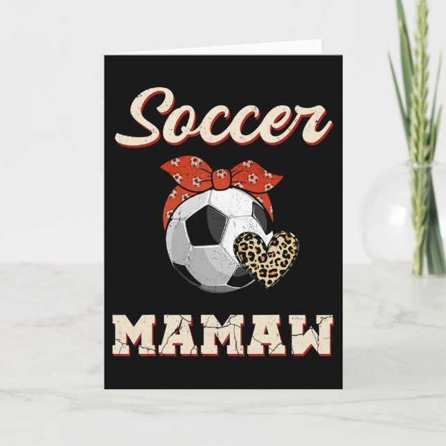Fotboll Mamaw Ndana Leopard Heart Fans Mors dag Kort (Framsida)