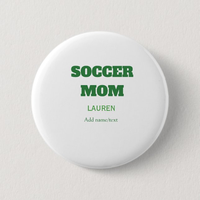 FOTBOLL MAMMA FOTBOLL MORS DAGSPRESENT GRÖN ENKEL KNAPP (Framsida)