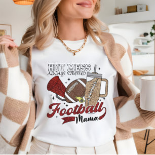 Fotboll Mamma Hett  Cute Gameday T Shirt