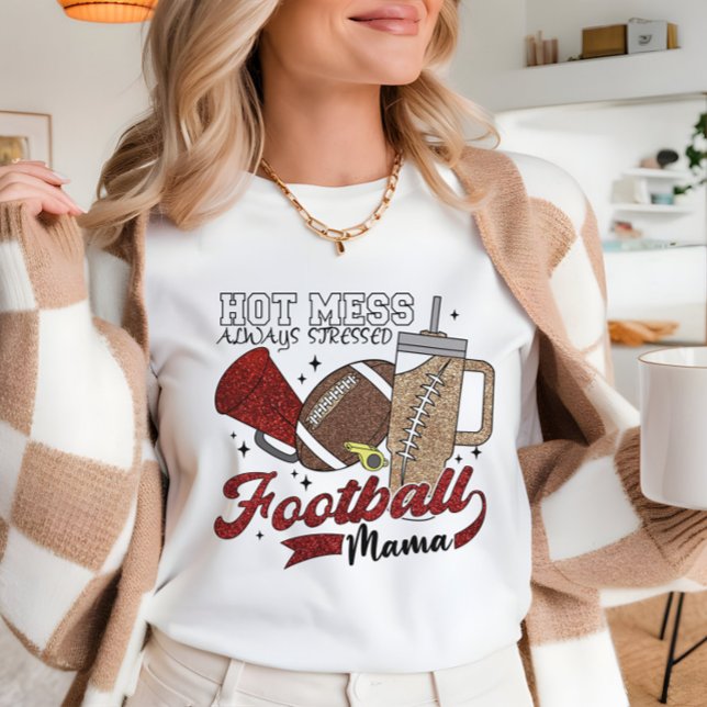Fotboll Mamma Hett  Cute Gameday T Shirt (Skapare uppladdad)