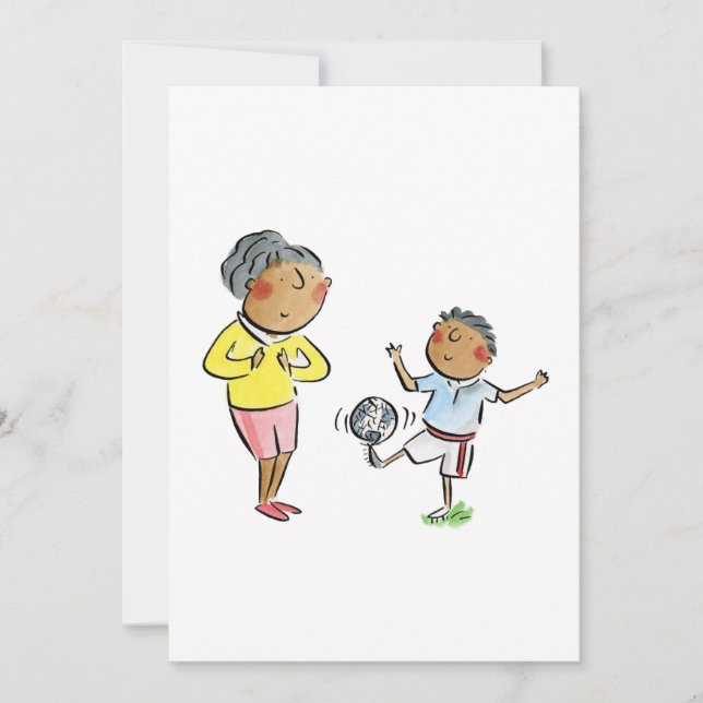Fotboll Mamma Inbjudningar (Framsida)