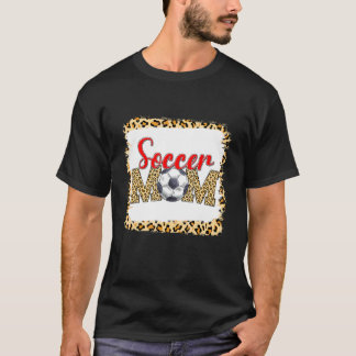 Fotboll Mamma Leopard Sport Boll Mamma Mors dag 1 T Shirt