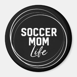 Fotboll Mamma Life Magnet - svart