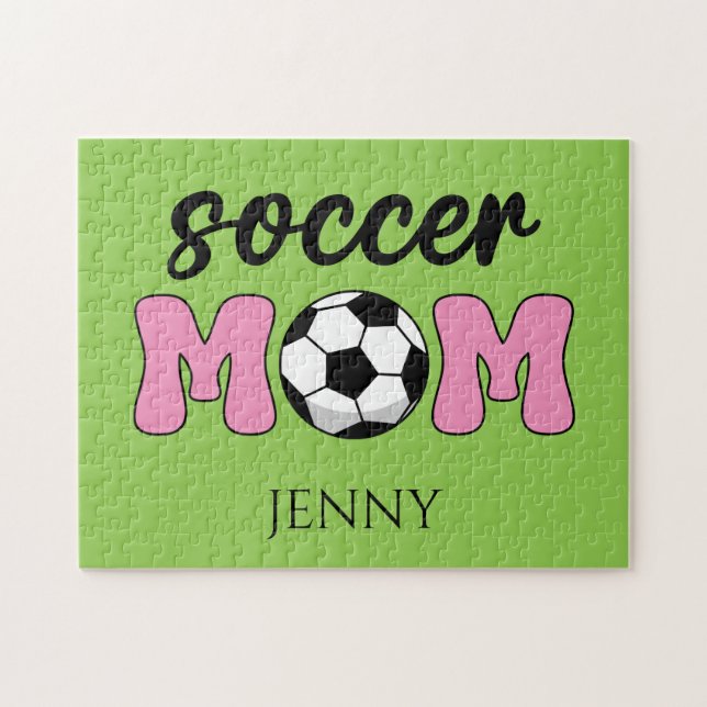 Fotboll Mamma Mors dag personalize Pussel (Horisontell)