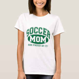Fotboll Mamma och stolt över det! -Grön T-shirt