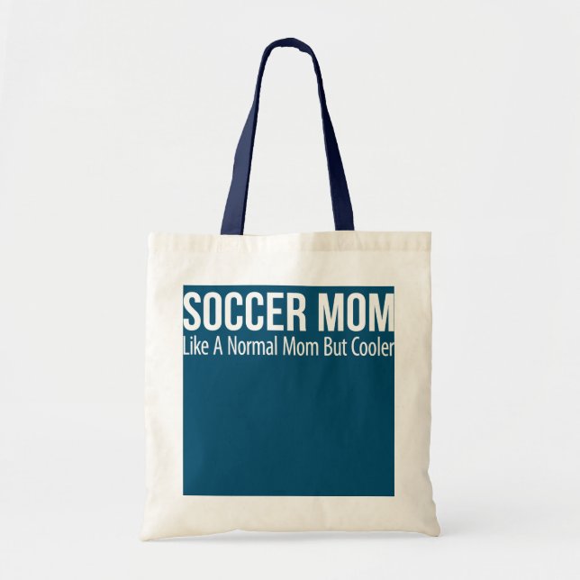 Fotboll Mamma som ett normalt Mamma men kylare  Tygkasse (Framsidan)
