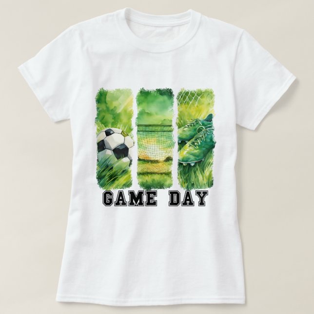 Fotboll, Mamma, speldagsljort, fotboll T Shirt (Design framsida)