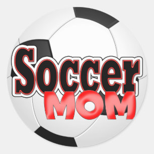 Fotboll Mamma Stickers Runt Klistermärke