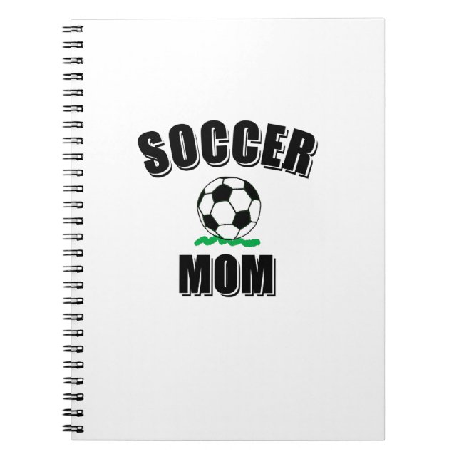 Fotboll Mamma Teckning och text Anteckningsbok (Framsidan)