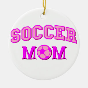 Fotboll Mamma Teckning och text hela Rosan Julgransprydnad Keramik