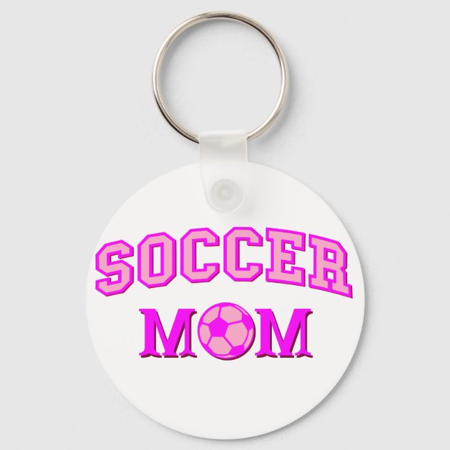 Fotboll Mamma Teckning och text hela Rosan Nyckelring (Framsida)