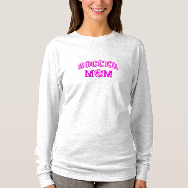Fotboll Mamma Teckning och text hela Rosan T Shirt (Framsida)