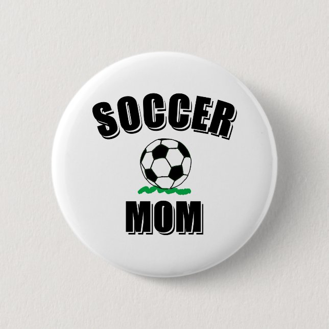 Fotboll Mamma Teckning och text Knapp (Framsida)