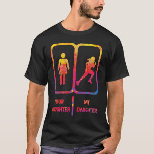 Fotboll mamman min dotter fotboll t shirt