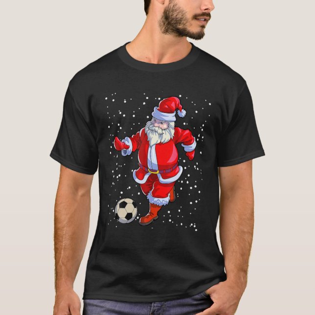 Fotboll Manar Kids Boys Soccer Jultomten T Shirt (Framsida)