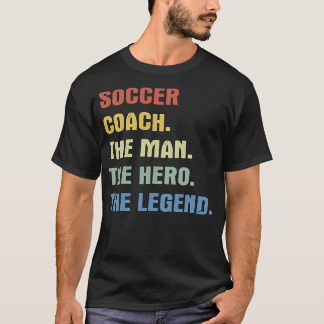 Fotboll mannen hjälten i legenden  t shirt (Framsida)