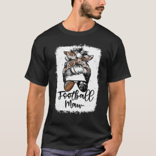 Fotboll Måv Intrikat Leopard Rufsigt Upplöst Bleka T Shirt
