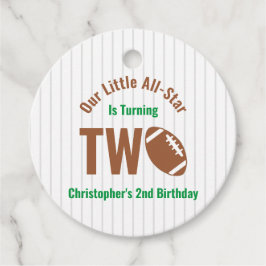 Fotboll med alla stjärnor 2:a födelsedagen gåvor etiketter