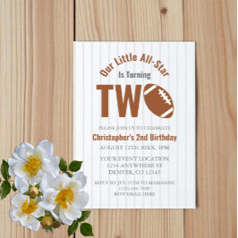 Fotboll med alla stjärnor 2:a födelsedagen inbjudningar