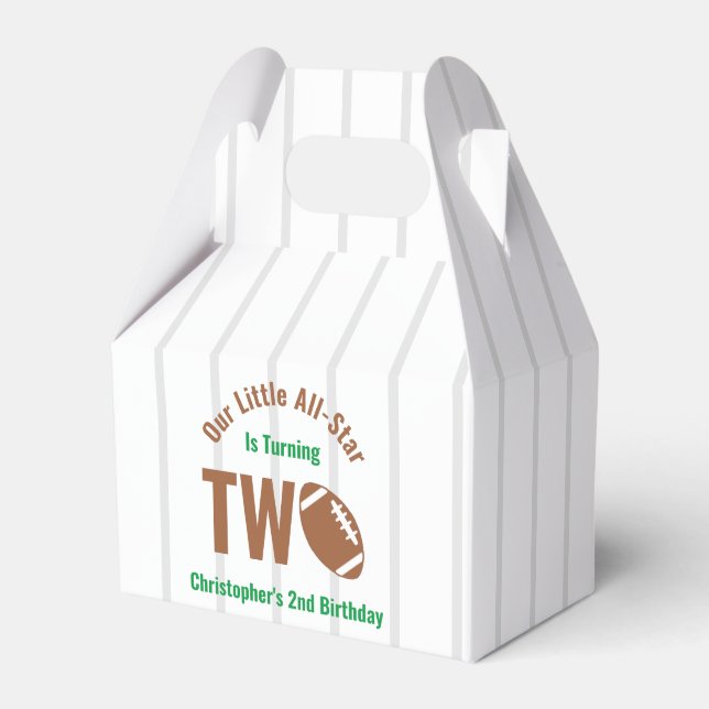 Fotboll med alla stjärnor 2:a födelsedagen presentaskar (Framsidan Sidan)