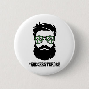 Fotboll med Beard Step Pappa Step Far Ste Knapp