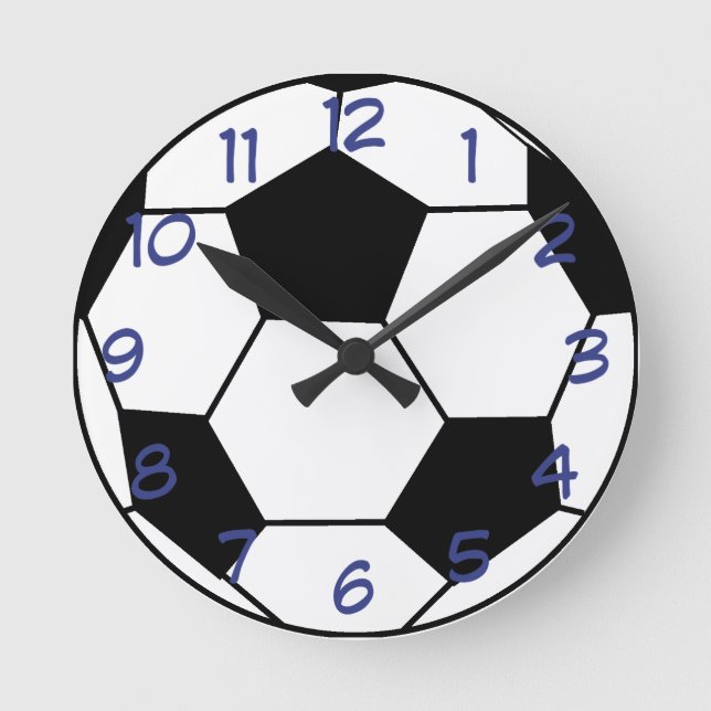 Fotboll med blå väggklocka (Framsida)