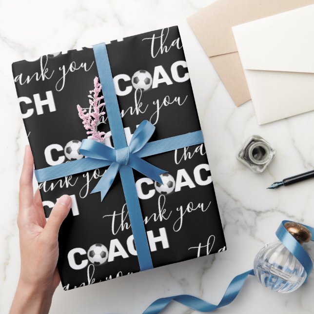 Fotboll med Coach Tack Presentpapper (Gifting)