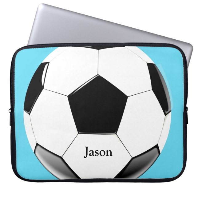 Fotboll med Namn-elektronikfack för bärbara datore Laptop Fodral (Framsidan)