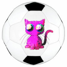 Fotboll med rosa kawaii-katt