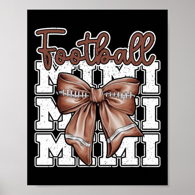 Fotboll Mimi Coquette Bow Sport Grandma Mor D Poster (Framsidan)