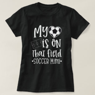 Fotboll Mimi min hjärta är på det T Shirt