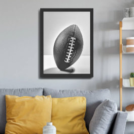 Fotboll minimalistisk svart och vit poster