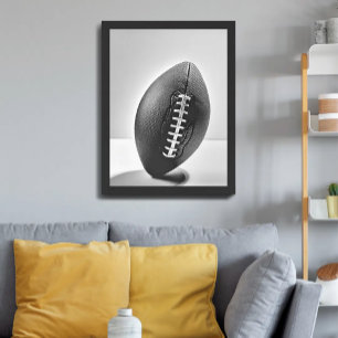 Fotboll minimalistisk svart och vit poster