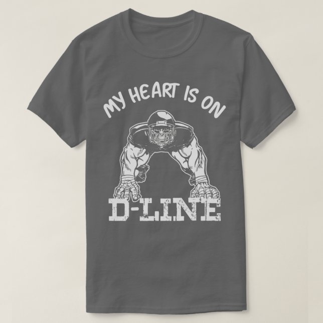 Fotboll mitt hjärta är på linesamman t shirt (Design framsida)