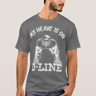 Fotboll mitt hjärta är på linesamman t shirt