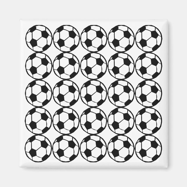 Fotboll mönster magnet (Framsidan)
