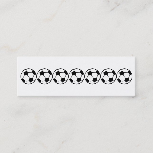 Fotboll mönster mini visitkort (Framsida)