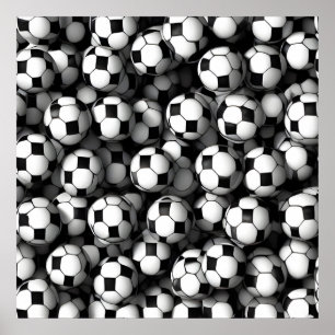 Fotboll Mönster Poster