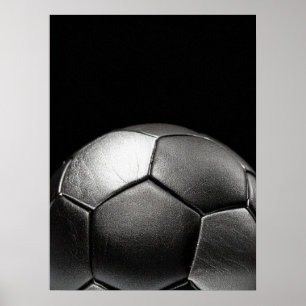 Fotboll Mörk Dramatisk Närbild Poster