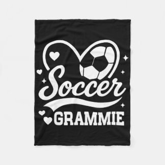 Fotboll Mormor Hjärtälskar Fotbollsspelare  Fleecefilt