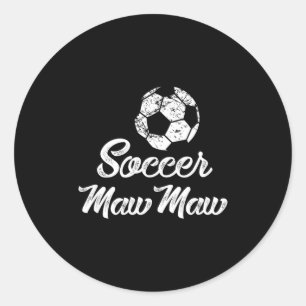Fotboll Mormor Söt Rolig Spelare Fan Present T Shi Runt Klistermärke