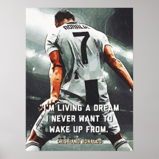 Fotboll Motivationsaffisch Dröm Citat Sport Vägg Poster