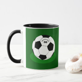 Fotboll Mugg, fotbollsbuss med Namn och nummer Mugg