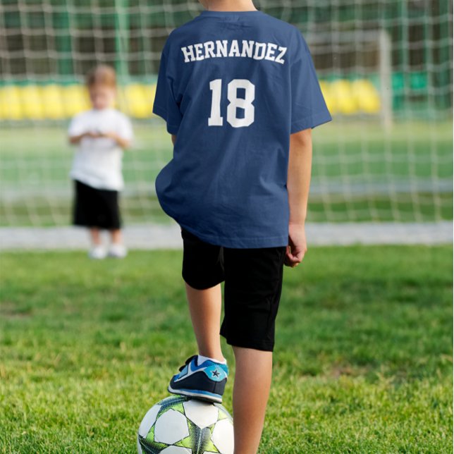 Fotboll, Namn och Jersey-Anpassningsbar T Shirt (Soccer player name and number on the back.)