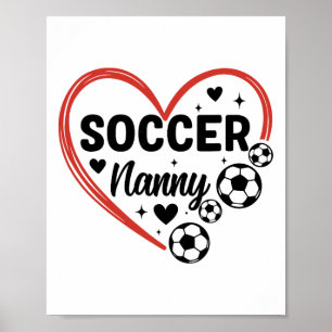 Fotboll Nanny Heart Fotbollsspelare Nanny Poster